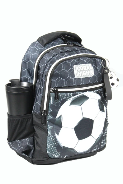 CH 23653 Futbol - 4' Lü Okul Çantası Seti - Sırt Ve Beslenme Çantası + Kalemlik + Matara - 2