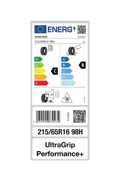Goodyear 215/65 R16 98H Ultragrıp Performance Suv 4X4 Goodyear Kışlık 2024 Üretim - 2