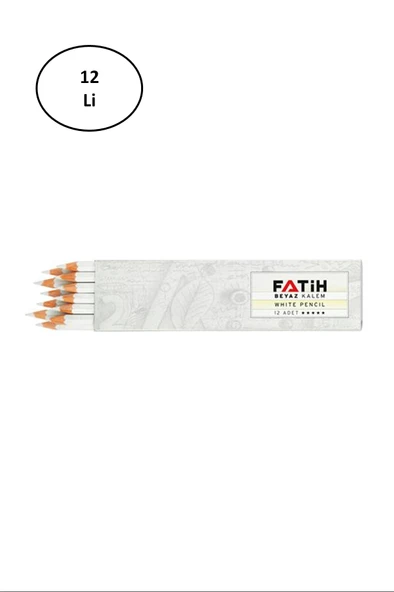 Fatih Beyaz Kurşun Kalem 12'li - Resim 2