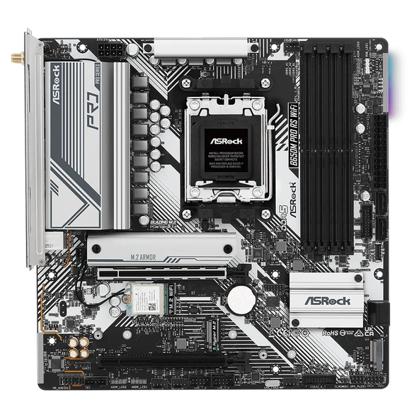 ASROCK B650M Pro RS WIFI 7200MHz DDR5 Soket AM5 M.2 USB 3.2 HDMI mATX Anakart - 2