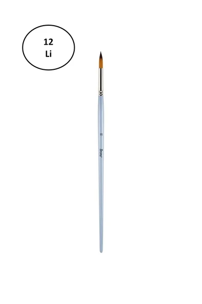 Brons 123 Serisi No:11 Uzun Sap Suluboya Fırçası 12'li ürün görseli 1