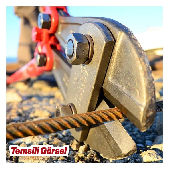 (42'') Kollu Çeneli Kupplon Demir Kesme Makası Çubuk İnşaat Demiri Teli Metal Kesim Makası CR-V - Resim 5
