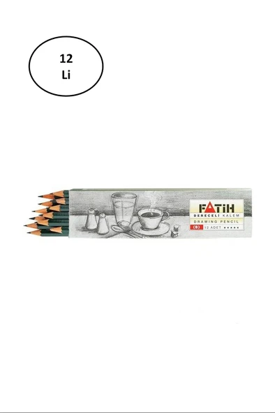 Fatih Kurşun Kalem Dereceli B - 12'li Paket ürün görseli 1
