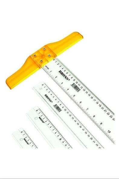 Brons BR-114 75 cm Oynar Başlıklı T Cetvel - Resim 2