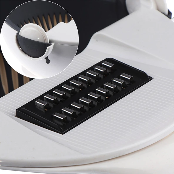 5 Fonksiyonlu Dönen Süzgeçli Rende Doğrayıcı Dilimleyici Aparat - Resim 2