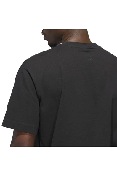 adidas Erkek  Siyah  Tshirt ADIDAS SS TEE JX5575 - Resim 5