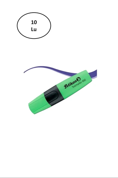 Pelikan 490 Fosforlu Kalem Yeşil 10'lu ürün görseli 1