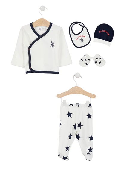 Lisanslı Erkek Bebek Yenidoğan Krem 5'li Hastane Çıkış Seti - 2