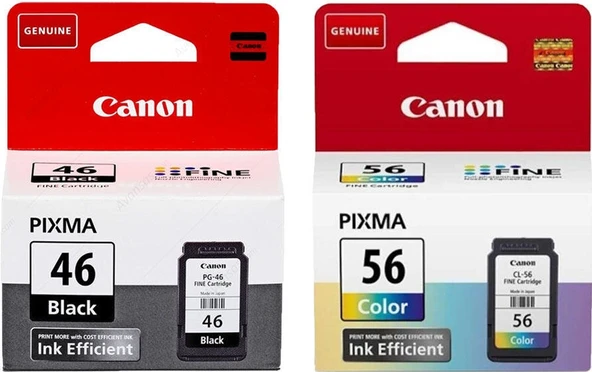 Canon 9059B003 PG-46 CL-56 2'li Kartuş + Fotoğraf Kağıdı - 2