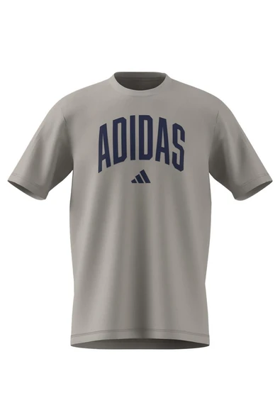 adidas Erkek  Bej  T-shirt M COLLEGIATE T JM6415 - Resim 7