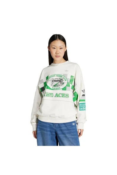 adidas Kadın  Beyaz  Sweatshirt COURT CREW JW0149 ürün görseli 1