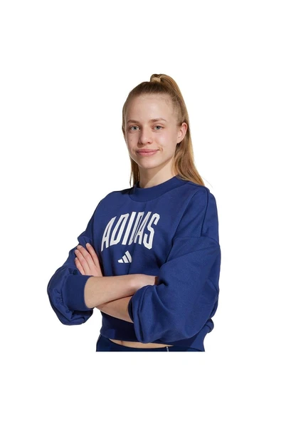 adidas Çocuk  Mavi  Sporcu Sütyeni JG CLGT FT SWT JM1535 - Resim 4