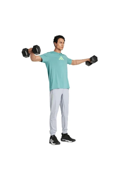 adidas Erkek  Yeşil  T-shirt M TR CAT G T JM8978 - Resim 4