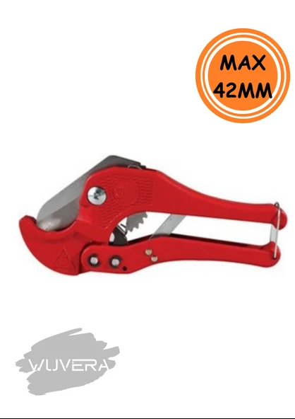 Wuvera 42 mm Plastik Boru Kesme Makası – Tesisat ve PVC Boru Kesimleri İçin Keskin El Aleti - Resim 3