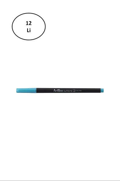 Artline Supreme 0.4mm Fine Keçe Uçlu Kalem Mavi 12'li ürün görseli 1