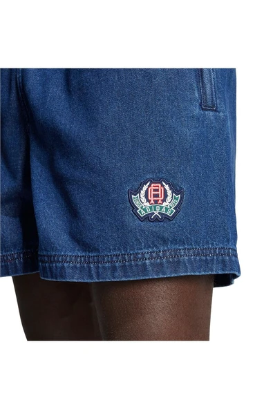 adidas Erkek  Mavi  Şort GRAPHIC REG SHO JX8169 - Resim 5