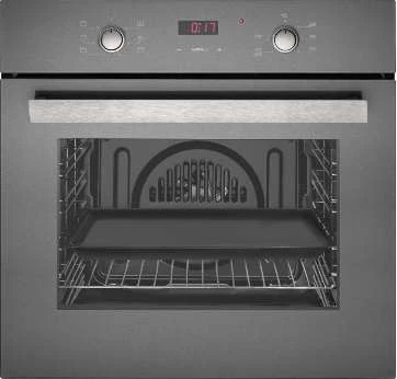 EMİNÇELİK DİJİTAL ANTRASİT GRİ CAM 6 PRG TURBO FANLI ANKASTRE SET