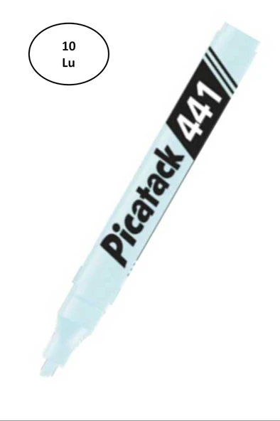Picatack 441 Fosforlu İşaretleme Kalemi Pastel Yeşil 10'lu ürün görseli 1
