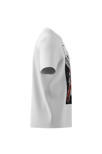 adidas Erkek  Beyaz  T-shirt M T-S JL5556 - Resim 8