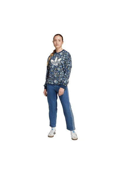 adidas Çocuk  Mavi  Sweatshirt CREW JX6316 - 3