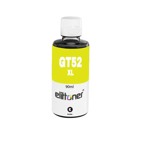 Elittoner HP Mürekkep GT52XLY, M0H56AE, Yellow 70ml