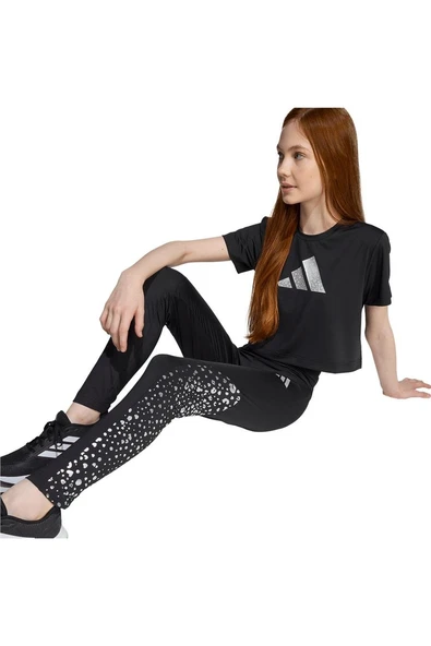 adidas Çocuk  Siyah  Tayt JG TR-ES GL LEG JM3843 - 4