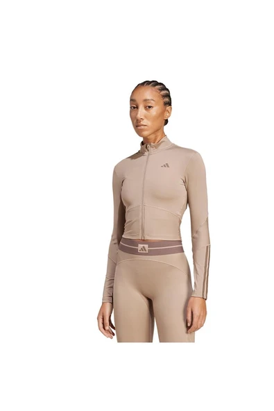 adidas Kadın  Kahverengi  Ceket HYG RIB TRACK J JY2093 ürün görseli 1