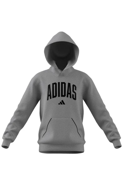 adidas Çocuk  Gri  Sweatshirt J CLGT OH FL HD JV7336 - Resim 9