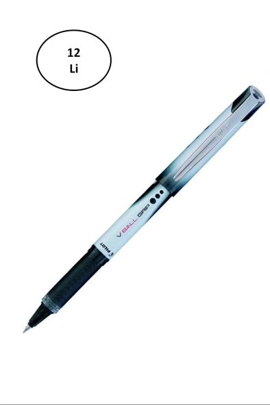 Pilot Kalem V-Ball Grip 0.5 Siyah 12'li ürün görseli 1