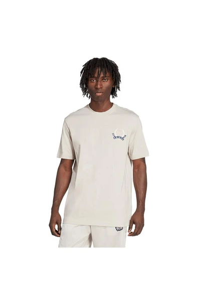 adidas Erkek  Bej  T-shirt GRAPHIC LO SS T JX8157 - 2