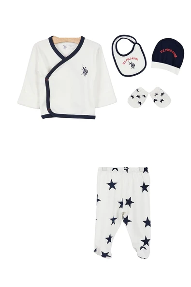 Lisanslı Erkek Bebek Yenidoğan Krem 5'li Hastane Çıkış Seti ürün görseli 1