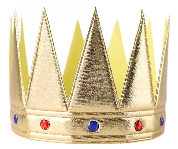 Altın Renk Eva Yumuşak Kral Kraliyet Tacı Yetişkin Çocuk Uyumlu 55 Cm - Resim 5