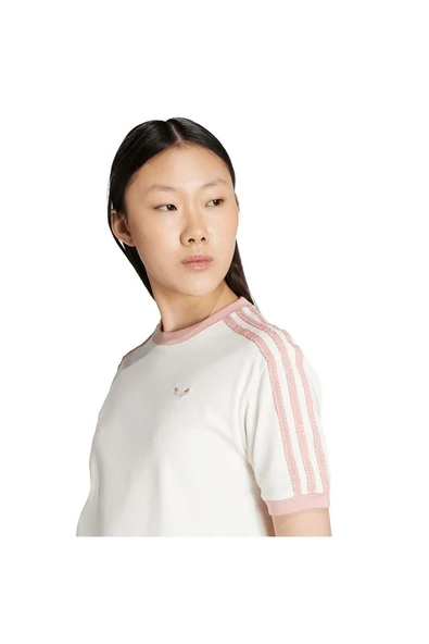 adidas Kadın Beyaz T-shirt RUFFLE 3S TEE KC8821 - 5