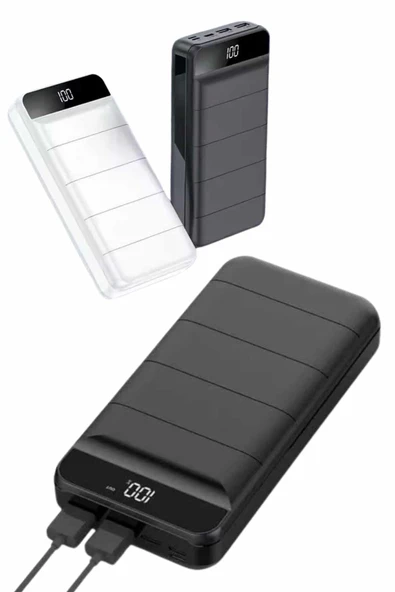 50.000 Mah Powerbank Turbo Hızlı Led Göstergeli Android İOS Uyumlu Taşınabilir Askılı - Resim 4