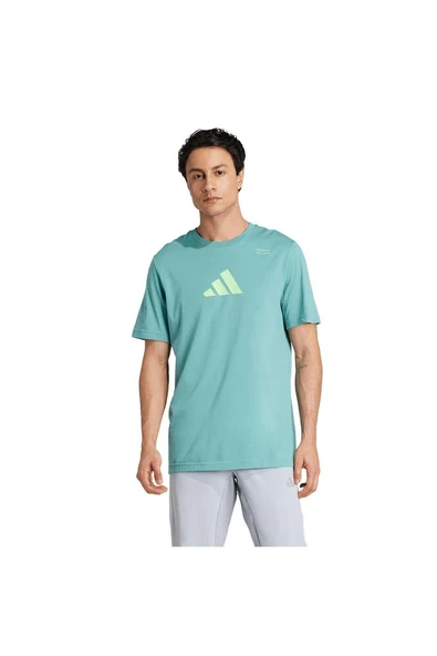 adidas Erkek  Yeşil  T-shirt M TR CAT G T JM8978 - Resim 2