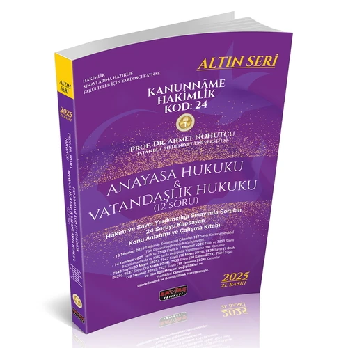 KANUNNAME Hakimlik Kod: 24 Savaş Yayınları Ağustos 2025 - Resim 2
