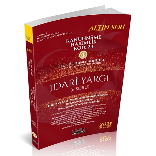 KANUNNAME Hakimlik Kod: 24 Savaş Yayınları Ağustos 2025 - Resim 4
