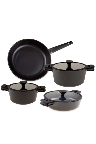 Jumbo Black Cook 7 Parça Döküm Tencere Seti - 1