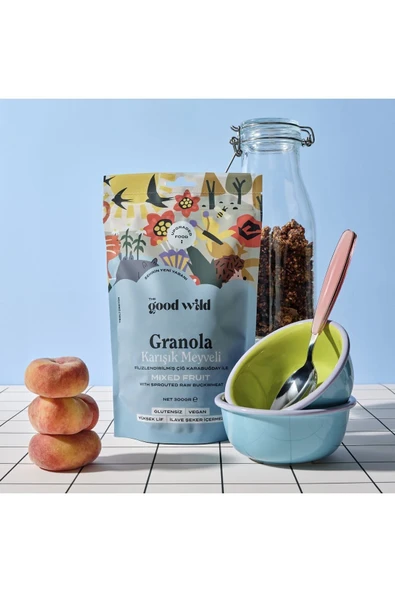 THE GOOD WILD Glütensiz, İlave Şekersiz Granola Karışık Meyveli 300 G - 3