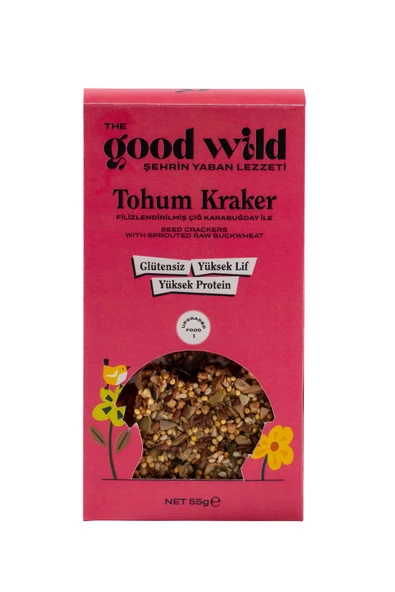 THE GOOD WİLD Glütensiz, İlave Şekersiz Tohum Kraker 55 G