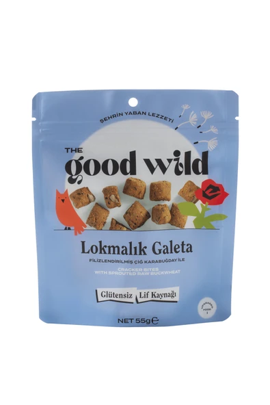 THE GOOD WILD Glütensiz, İlave Şekersiz Lokmalık Galeta 55 G