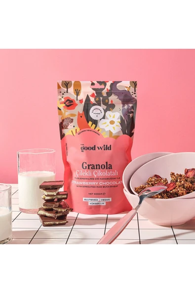 THE GOOD WILD Glütensiz Granola Çilekli Çikolatalı 3'lü Avantaj Paketi - 3