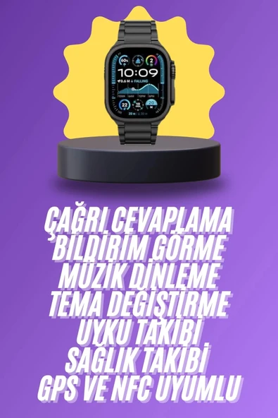 Ultra 3 Kordonlu Amoled Ekran Akıllı Saat Çok Fonksiyonlu Uyku ve Sağlık Takibi - 2