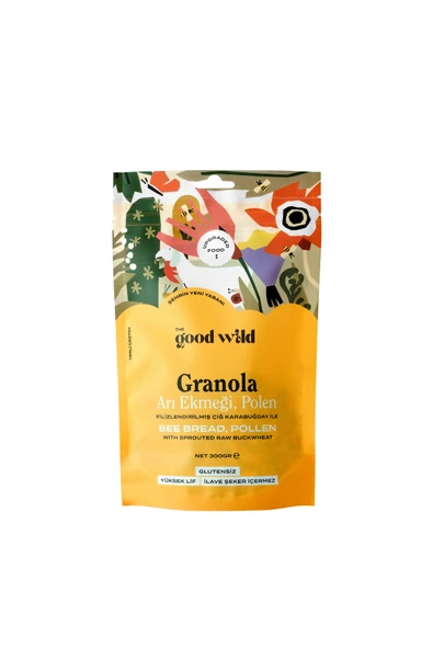 THE GOOD WILD Glütensiz, İlave Şekersiz Granola Arı Ekmeği, Polen 300 G