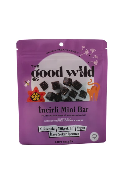 THE GOOD WILD Glütensiz, İlave Şekersiz Incirli Mini Bar 55 G