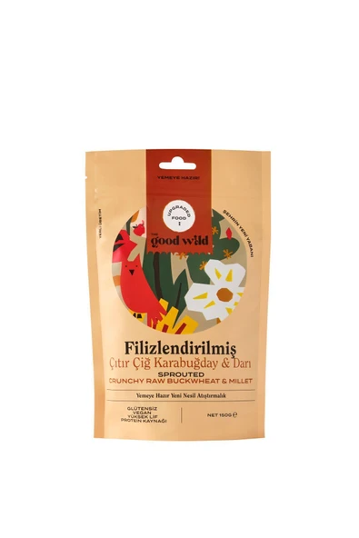 THE GOOD WILD Glütensiz Filizlendirilmiş Çıtır Çiğ Karabuğday & Darı 150 G