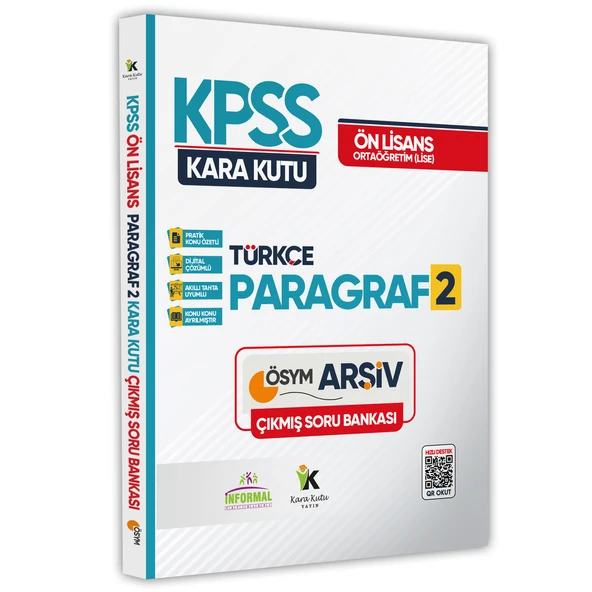 KPSS Önlisans/Ortaöğretim Türkçenin Kara Kutusu PARAGRAF 2 KARMA ÖSYM Çıkmış Çözümlü Soru Bankası