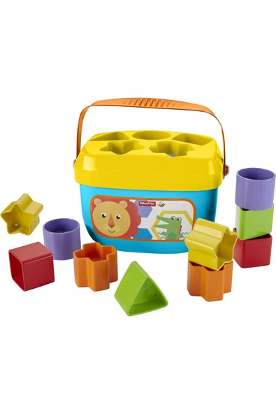 FISHER PRICE Fisher-Price Renkli Bloklar - Kova ve 10 Adet Blok Yerleştirme Oyunu FFC84 ürün görseli