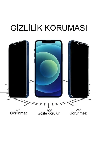 Iphone 13 Pro Max Uyumlu Hayalet Ekran Gizli Tam Kaplayan Kırılmaz Cam Seramik Ekran Koruyucu Film - 3
