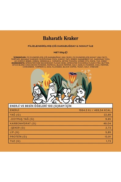 THE GOOD WILD Glütensiz, İlave Şekersiz Baharatlı Kraker 55 G - 2